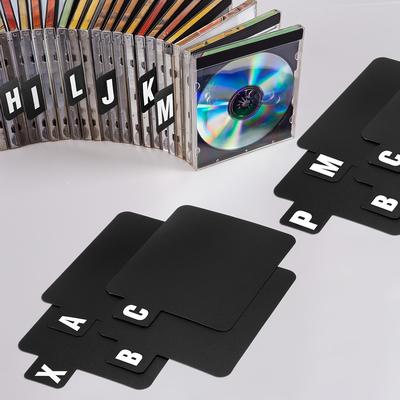 TEMU 26pcs Vinyl Record & Dvd Alphabet Dividers - A-z Letter Organizer With Labels For Management, Pp Material, Multi-use For Books, Cards & More