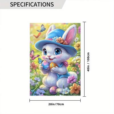 TEMU 1pc, Easter Hat & , 28x40 Double- Polyester , Decoration,