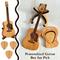 TEMU 3pcs Wooden Acoustic Guitar Tuner Box With Stand Guitar Tuner Box, Retro Musical Instrument Ornament