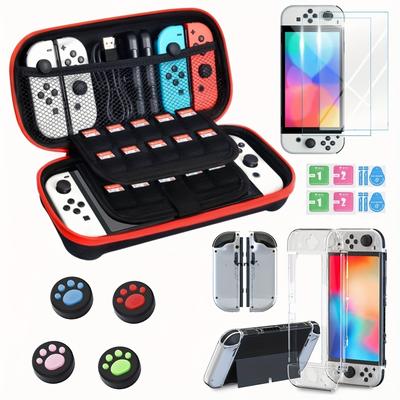 TEMU 8pcs For Switch 2021 Accessories Kit Clear , , & , Suitable For And Storage