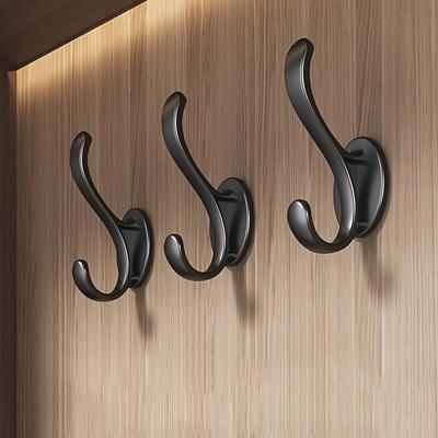 TEMU 3pcs Wall Mounted For Bathroom And Entryway Storage, Plastic, With Adhesive Image