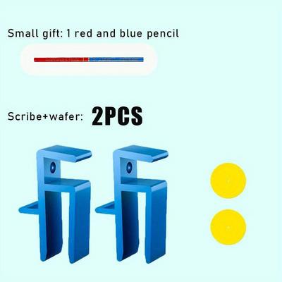TEMU Abs Plastic Cabinet Sealing Drawing Tool, Woodworking Scribing Clamp For Wardrobe And Kitchen Cabinetry, Horizontal Grip Scriber Image