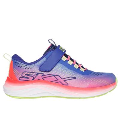 Skechers Girl's GO RUN Accelerate - Glitter Soul Sneaker | Size 3.0 | Navy Blue | Textile/Synthetic | Machine Washable