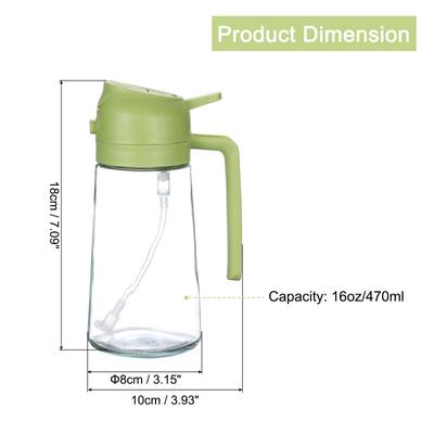 2 In 1 Oil Sprayer Bottle, Glass Olive Oil Dispenser, Spray Bottle