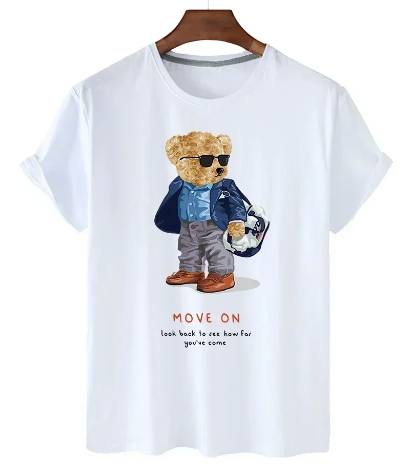 Lustige Bär Druck T-shirt Frauen Mode Cartoon Harajuku Casual T-shirt Weibliche Sommer Kurzarm Top Tees Unisex T Shirt Image