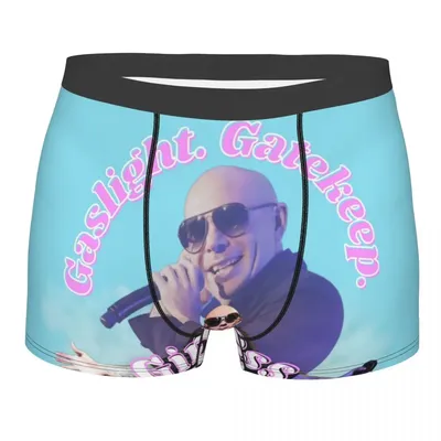 Mr Weltweit Sagt Zu Girlboss Unterwäsche Männer Sexy Gedruckt Angepasst Pitbull Boxer Shorts Höschen Image