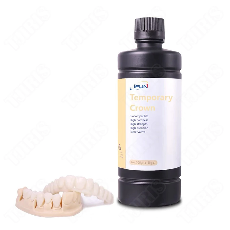 ​ ​ ​ TJIRIS Dentalharz für 405 nm DLP/LCD 3D-Drucker, Dentalmaterial, temporäres Prothesenmodell, Harz, 500 g Image