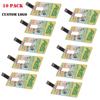 10 teile/los Anpassen Bild LOGO 32GB USB-Stick Kreditkarte 2,0 Stift Stick Spezielle Geburtstag und Image