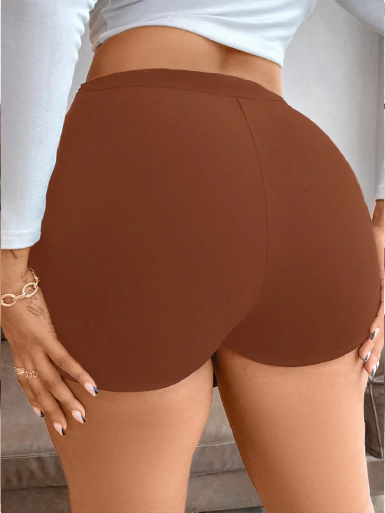 Plus Size Hohe Taille Plissee Knopfrock Asymmetrische Bandage Shorts Würziger Stil Damen Sommermode Image