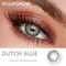 VISUASHOW 2 pièces lentilles de Contact de couleur demi-année avec Prescription 1 paire de lentilles de Contact de couleur naturelle multicolore expédition rapide