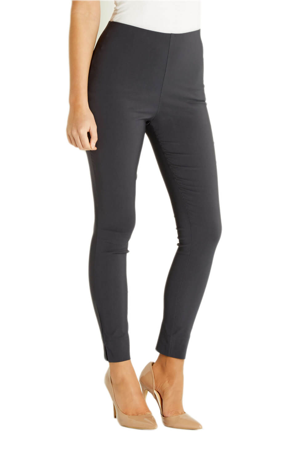 Roman Womens Full Length Elastic Waist Stretch Trousers - Grey - Size 18 UK | Roman Sale | Discount Designer Brands