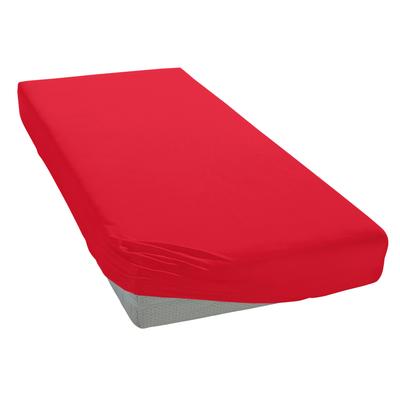 Spannbettlaken MY HOME "PAPRIKA", rot, B:160cm L:200cm, Microfaser-Jersey, Obermaterial: 100% Polyester, Laken, Bettlaken, Laken, in zwei Qualitäten erhältlich: Fleece und Jersey Image