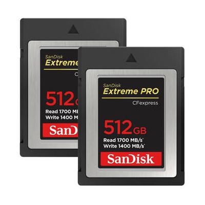 SanDisk SanDisk 512GB Extreme PRO CFexpress Card Type B (2-Pack) SDCFE-512G-ANCNN