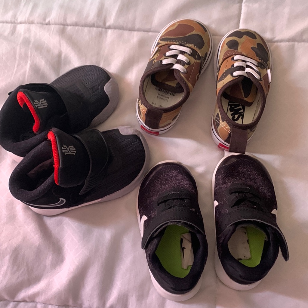Nike Shoes | Brand New Baby Nikes 4c, Used Baby Nikes 4 New Vans 4.5. All For $50 | Color: Black/Red | Size: 4bb