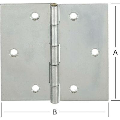 Käntige Scharniere verzinkt 40x40x0,9 mm - Vormann