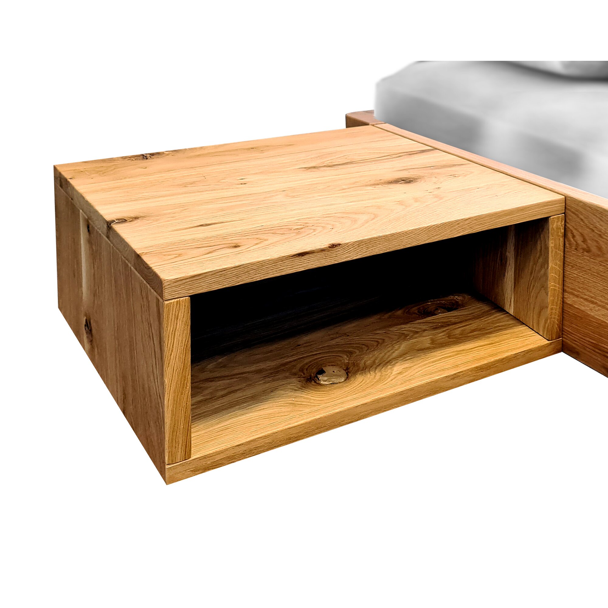 BlackWood »Buona Vita« Massivholz Nachttisch I ohne Schublade / Wildeiche natur