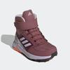 Wanderschuh ADIDAS TERREX "TERREX TRAILMAKER HIGH COLD.RDY", Kinder, Gr. 35, rot (quiet crimson, silber dawn, amber tint), Textil, Synthetik, sportlich, Schuhe, wärmend
