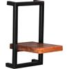 Wandregal SIT "Panama", schwarz (natur, schwarz), B:20cm H:35cm T:25cm, Massivholz, Metall, Regale, in verschiedenen Größen