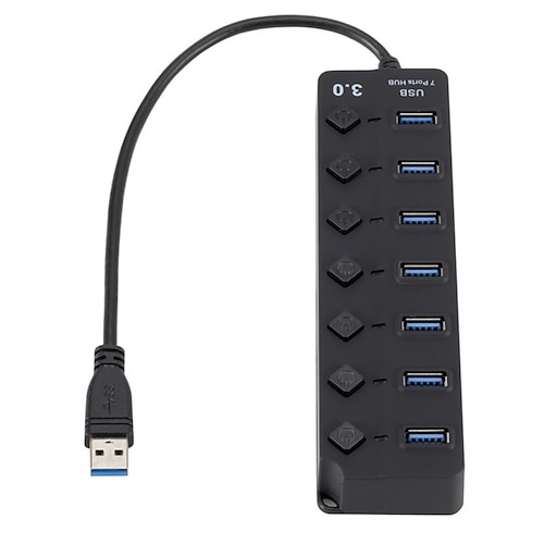 USB 3.0 Naben 7 Häfen 7-in-1 USB-Hub mit USB3.07 5 V / 2A Stromversorgung Für Laptop Image