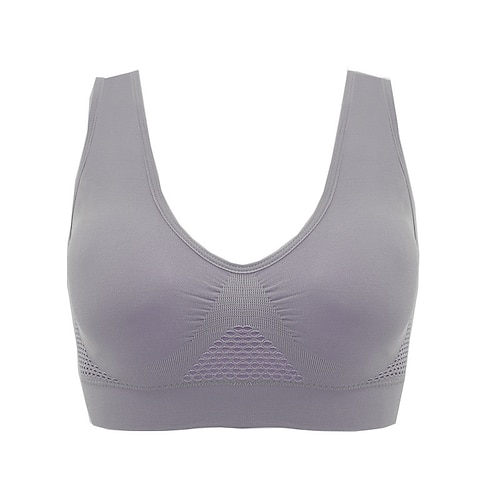 Damen Leichte Unterstützung Sport Bustier bh Sport-BH Bustier Rückenfrei mit am Rücken überkreuzten Trägern BH-Oberteil Gefüttert Fitness Freizeit Sport Laufen Atmungsaktiv Leichtgewichtig Weich Image