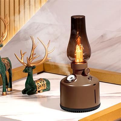 Lamp Air Humidifier Ambience Lamp Mute Retro Humidifier USB Small Fragrance Diffuser with Light for Home Office