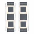 Applique salle de bain salle de bain applique murale verre chrome, IP44, 2x led 4,5W 400Lm blanc