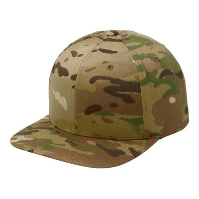 Sport-Tek STC19 Customizable MultiCam 6-Panel Flat Bill Snapback Cap - Structured, High Profile