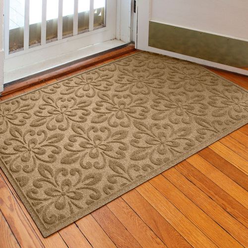 Fleur Medallion Estates Doormat 60 x 36, 60 x 36, Khaki