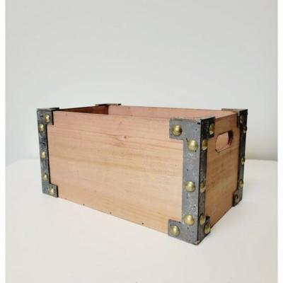 Brown Wood With Metal Edges Box