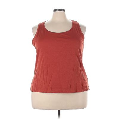 J.Crew Factory Store Sleeveless T-Shirt: Red Tops - Women's Size 3X