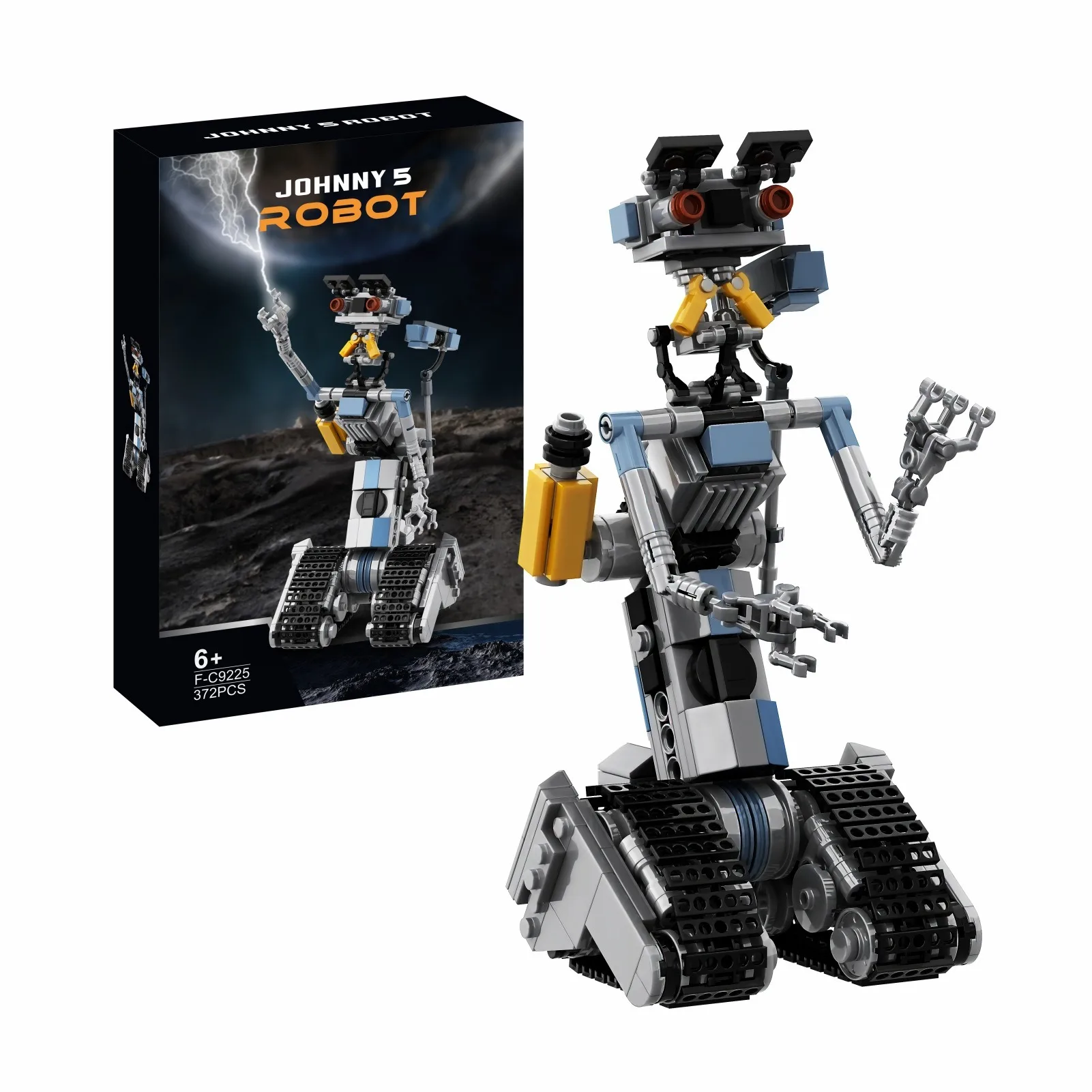 Hot Johnny 5 Robot Toys Film classico Breve circuito aperto Figure Modello di robot Kit di costruzione Decor Mattoni da costruzione Set Scatola di giocattoli