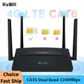 KuWFi 1200Mbps CAT6 Router Wifi Dual Band 2.4G e 5G 4G Punto di accesso Router CPE 4 Antenna Hotspot Adattatore di rete per telecamera IP