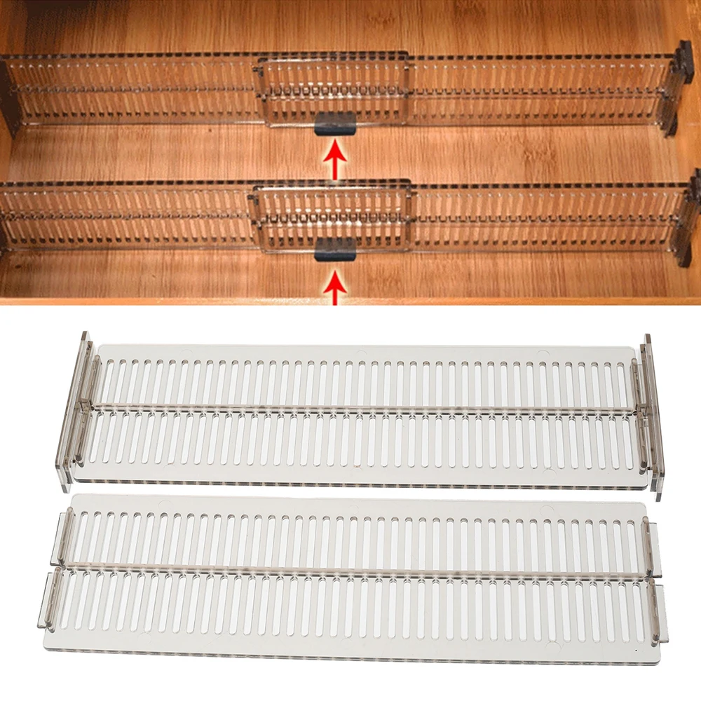 2/4 Stück verstellbarer Schubladen-Organizer, transparent, erweiterbar, Organizer, Haushalt, Aufbewahrungsschrank, Kombination, DIY-Trenner für Kleidung