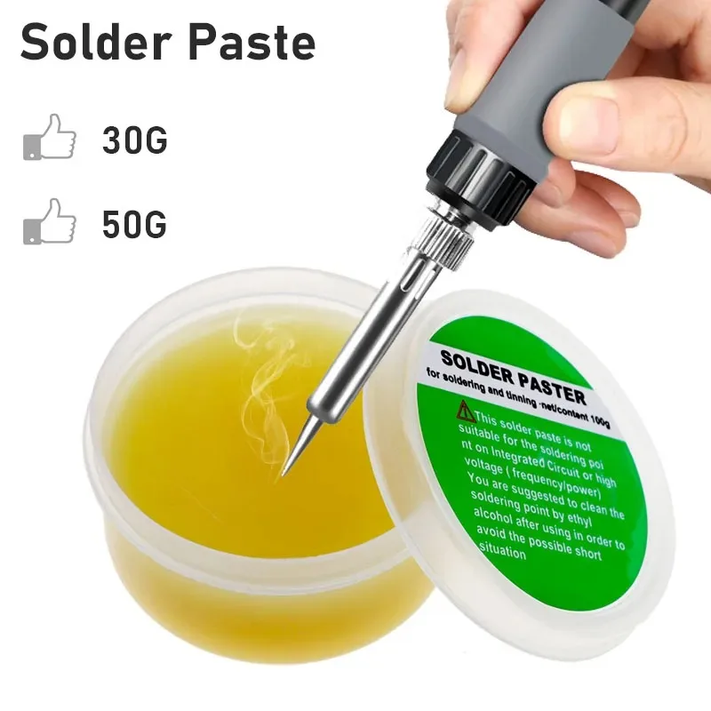 1 STÜCK 20 g/30 g/50 g/100 g Professionelles Schweißflussmittel Schweißlötpaste 183 Grad mittleres Temperaturflussmittel No-Clean Kolophonium Image