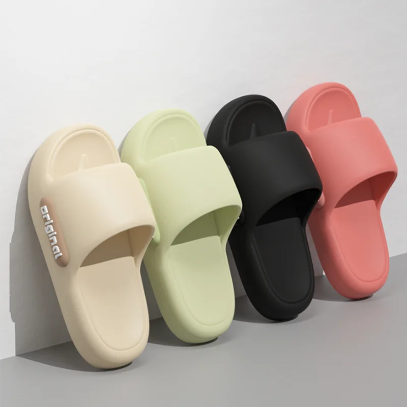 Candy Color Damen EVA Hausschuhe Dicke Sohle Home Cloud Slides Weicher Boden Anti-Rutsch Sommer Frühling Große Größe Strand Flip Flops Schuh