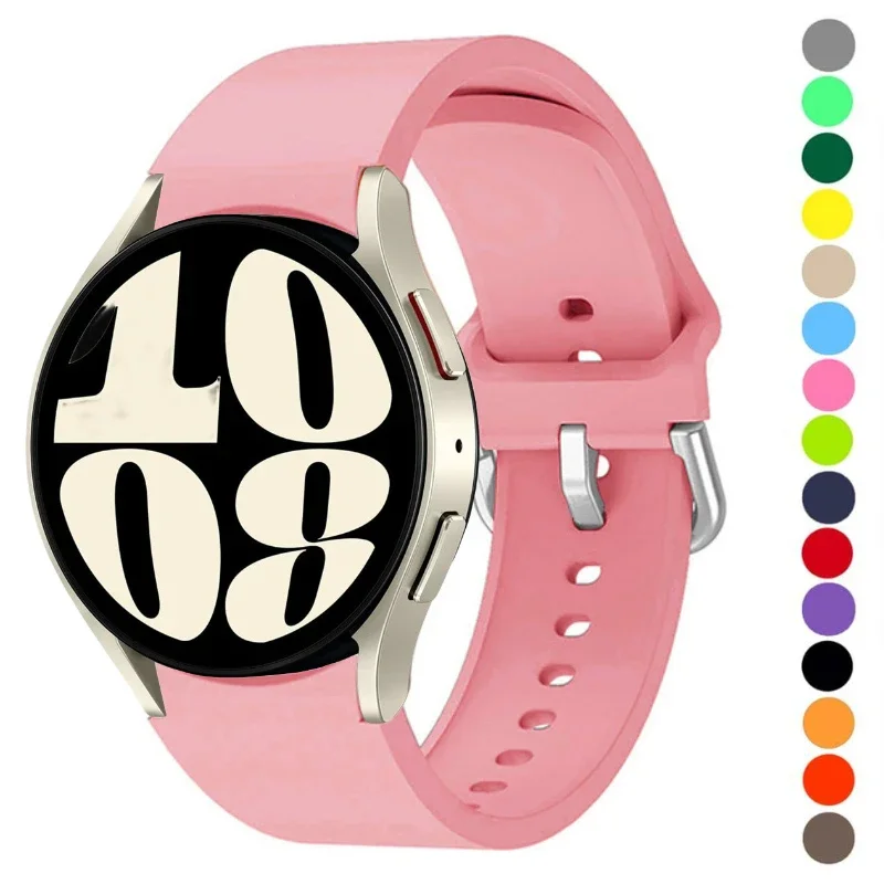 Silikon armband für Samsung Galaxy Uhr 6 klassische 47mm/43mm 5 Pro 45mm Sport Armband Galaxie Uhr 7 6 5 4 40mm/44mm Correa Image