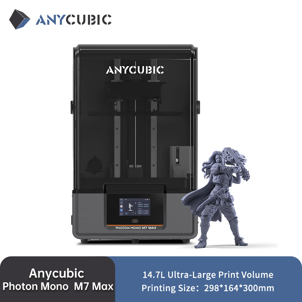 PRESALE Anycubic photon mono m7 max mono lcd 3d drucker 14,7 l ultra großes druck volumen lcd harz 3d drucker druck größe x x mm Image
