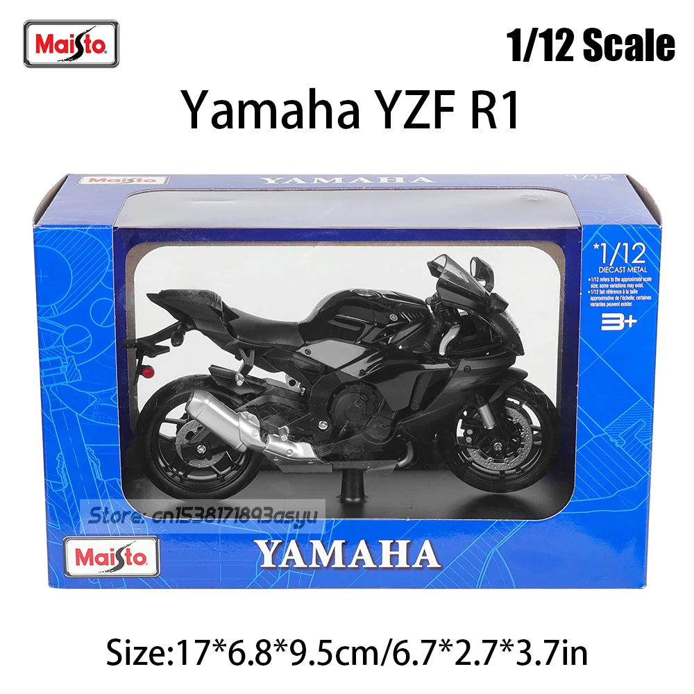 Maisto 1:12 4S Shop Special Edition Farbbox Yamaha YZF R1 Legierung Motorradmodell statisches Automodell Sammlung Spielzeug Geschenk Image