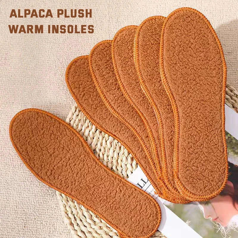 1 paar Wolle Warme Schuhe Einlegesohle Verdicken Schnee Stiefel Schuh Sohle Thermische Einsatz Winter Sport Laufschuhe Einlegesohlen Männer Frau Heizung Pads Image