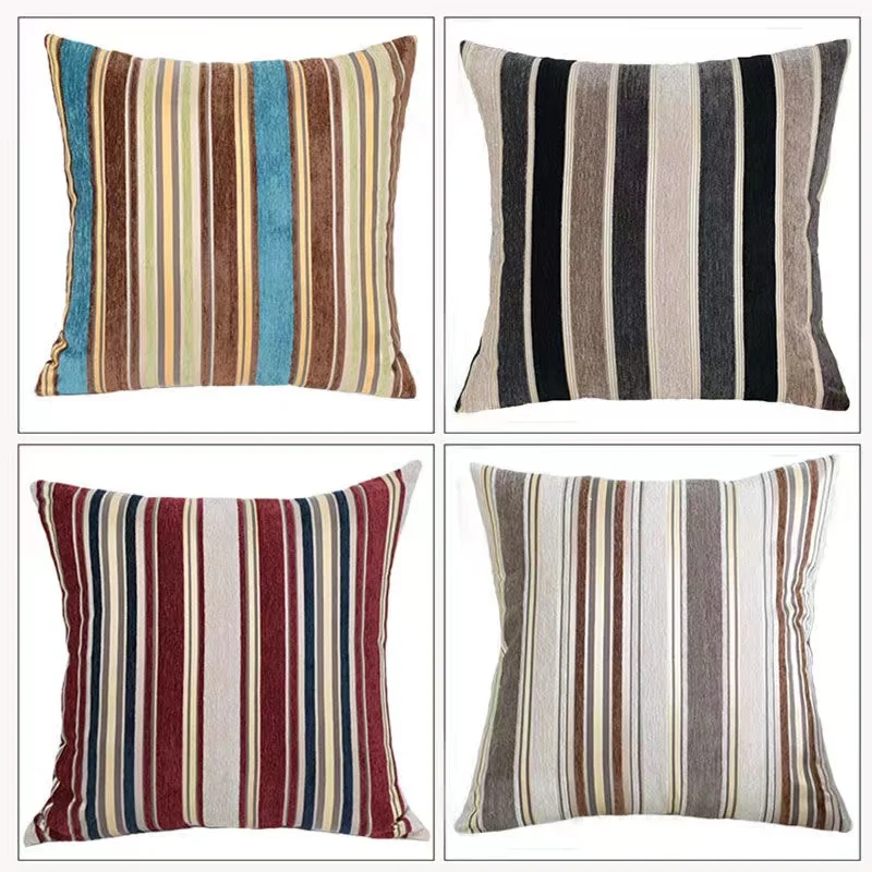 Streifen nach Hause Sofa Kissen bezug einfarbige Dekoration Kissen bezüge 40x40cm / 45x45cm Leinen Sofa Kissen bezug Kissen bezug