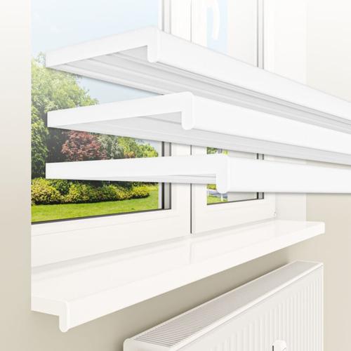 Fensterbank bis 3 Meter Fensterbrett weiß matt glanz Kunststoff pvc innen din en 13501-1: 20cm