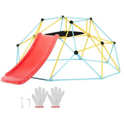 Vevor Kletterkuppel, 2,44 m geometrisches Klettergerüst mit Rutsche, für Kinder von 3 bis 9 Jahren, Image