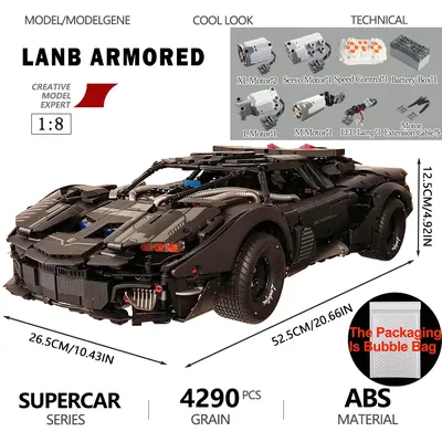 Antike Supercar Modell Bausteine Lamm gepanzert RC Auto technische Ziegel setzt Schreibtisch Dekoration Montage Kinderspiel zeug für Geschenke Image