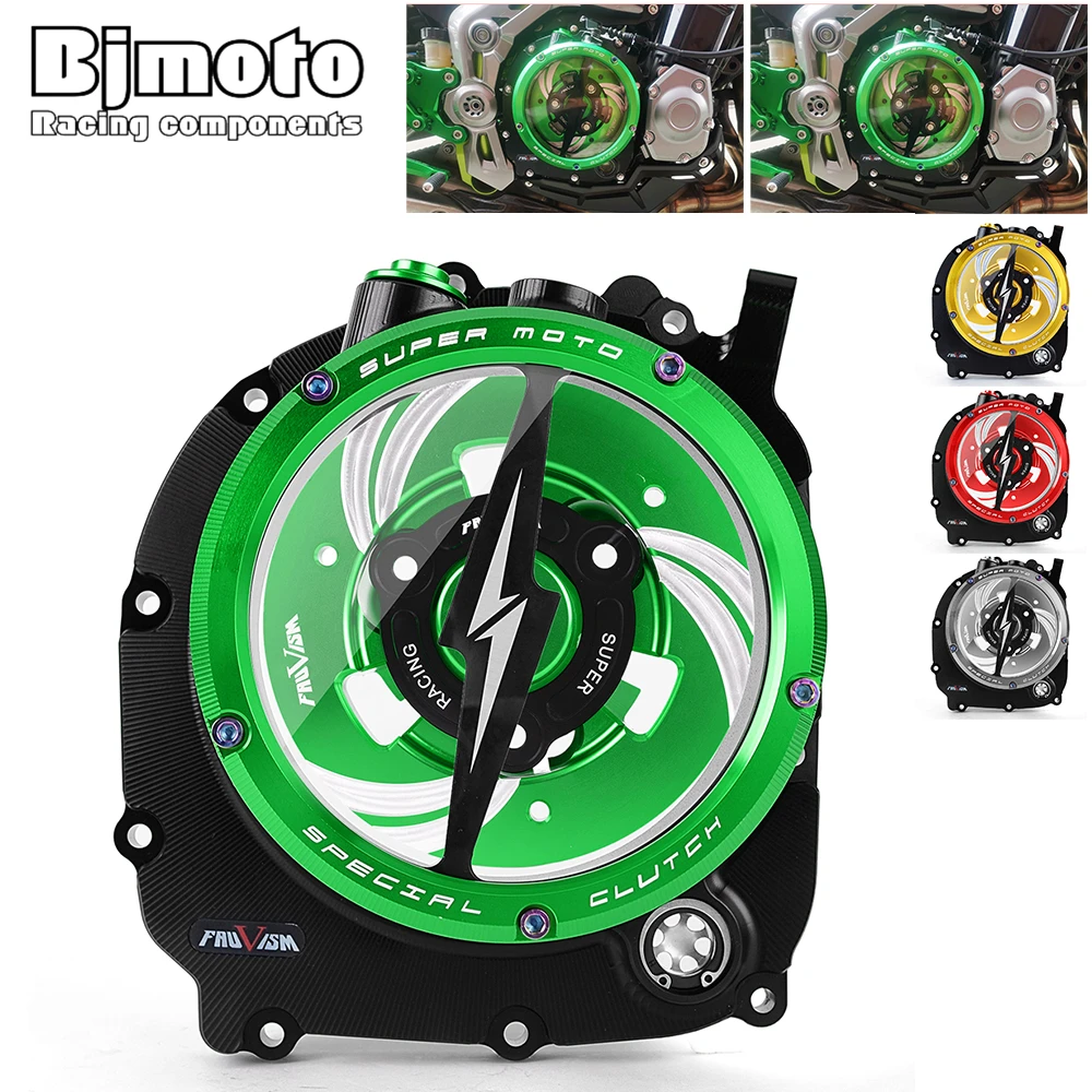 CNC Motor Racing Transparente Kupplungsabdeckung für Kawasaki Z900RS ZR900 Z900 2017 2018 2019 2020 2021 2022 2023 2024 2025 2026 Image