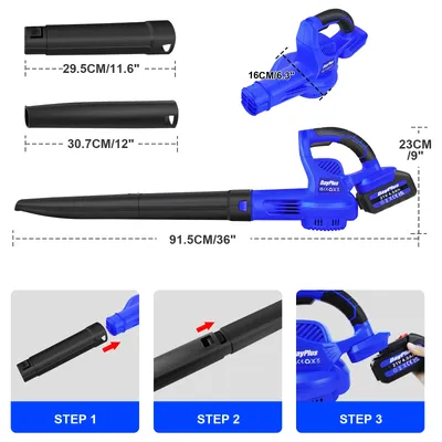 Cordless Leaf Blower with 4.0Ah Battery and Charger, Handheld Garden Leaf Blower Cordless, Battery Leaf Blower, 220CFM 110MPH