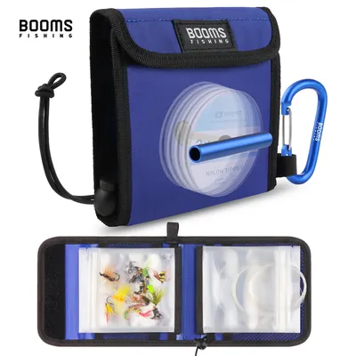 Booms Fishing SH2 Fishing Tackle Binder 10 Pockets Fly Fishing Supplies Storage Tippet Line Wallet Case Tippet Storage Packet