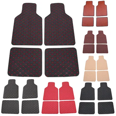 NEW For MG 3 5 6 7 GT ZS HS RX5 4pcs Car Floor Mats All Weather Floor Liners Auto Foot Pads PU Leather Car Interior Parts Rugs
