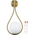 Eosnow - Applique murale goutte d'eau led Globe applique murale dorée lampe de décoration