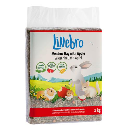 Lillebro Wiesenheu für Nager und Kaninchen Sparpaket mit Wildapfel - 3 x 1 kg