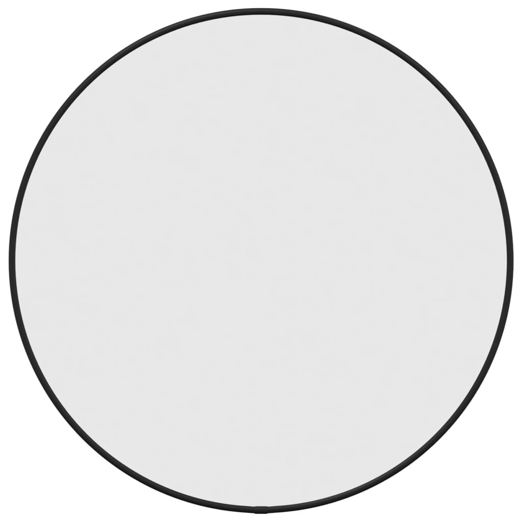 vidaXL Wandspiegel Schwarz Ø 50 cm Rund Image